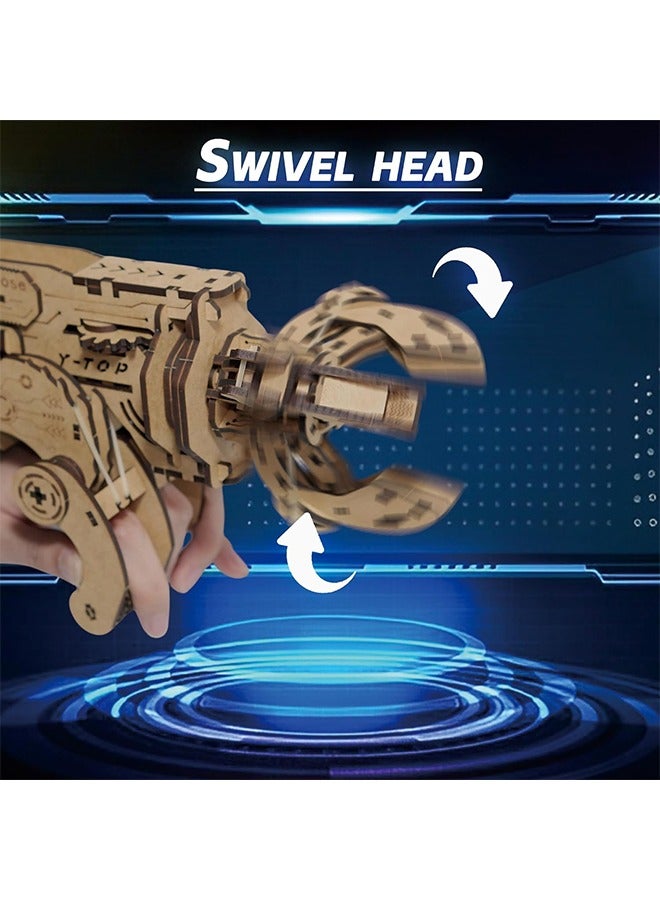 3D لغز خشبي ذراع الروبوت الهندسة الميكانيكية مجموعات ، مجموعات خشبية البناء ، ديي مجموعات الكبار ، الرجال ذراع الروبوت هدية ، هدية عيد ميلاد فريدة من نوعها في سن المراهقة أو الكبار ديكور المنزل - Image 3